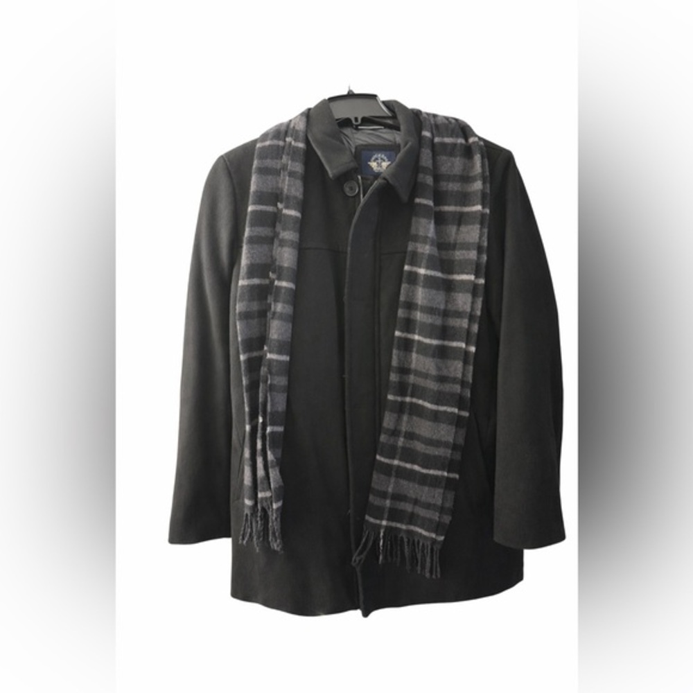 Dockers Black Wool Blend Coat